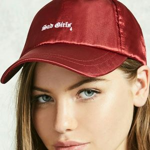 NWT Satin Sad Girls Dad Cap